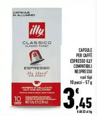 Conad Illy Classico Capsule Caffè 10 Pezzo(i) offerta