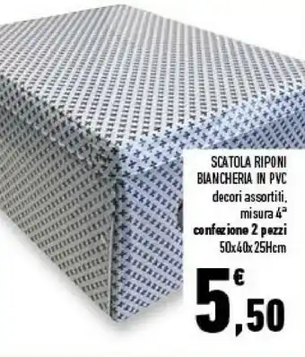 Conad Scatola Riponi Biancheria In PVC offerta