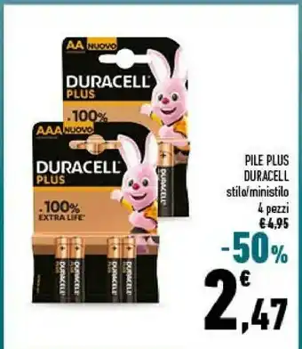 Conad Duracell Pile Plus Stilo offerta