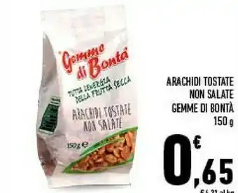 Conad Gemme di bontà Gemme Di Bonta Arachidi Tostate Non Salate 150 G offerta
