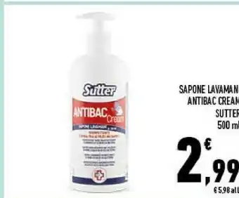 Conad Sutter Sapone Lavamani Antibac Cream offerta