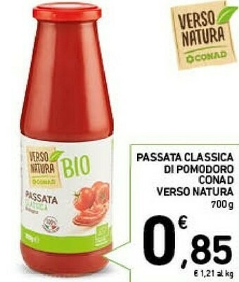 Conad Conad - Passata Classica Biologica Verso Natura 700 G(ml) offerta