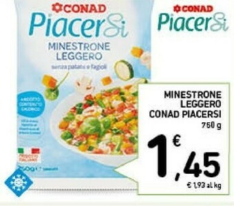 Conad Conad - Minestrone Leggero Piacersi 750 G(ml) offerta