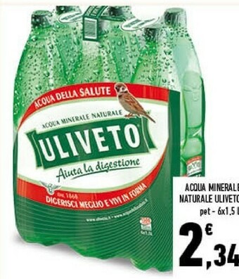 Conad Uliveto Acqua Minerale Naturale offerta