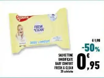 Conad Fresh & Clean Salviettine Umidificate Baby Comfort offerta