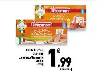 Conad Plasmon Omogeneizzati Con Manzo 160g offerta