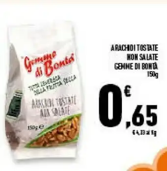 Conad Gemme di bontà Arachidi Tostate Non Salate offerta