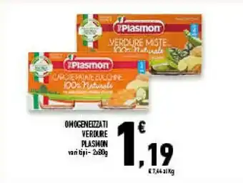 Conad Plasmon Omogeneizzati Verdure 160 G offerta