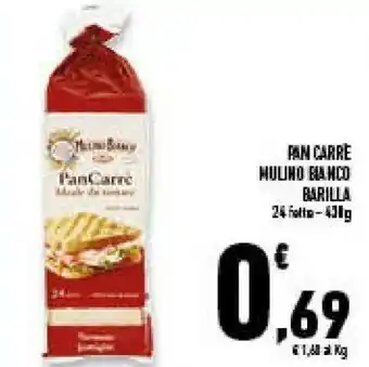 Conad Mulino Bianco Pan Carrè 430 G(ml) offerta