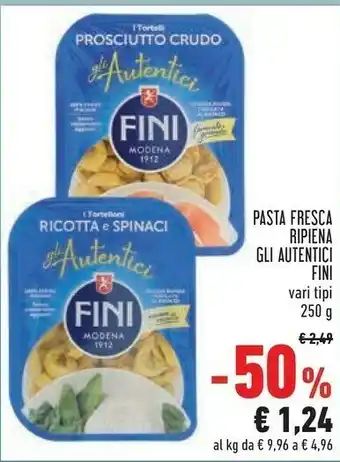 Conad Fini - Gli Autentici Tortelloni Alla Carne 250 G(ml) offerta