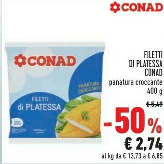 Conad Conad Filetti Di Platessa Panatura Croccante 400 G offerta
