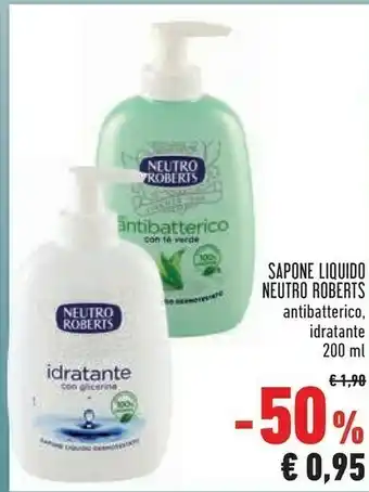 Conad Neutro Roberts Sapone Liquido Antibatterico/ Idratante offerta