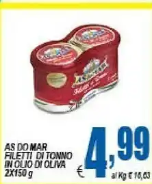 DEM Asdomar ASdoMAR - Filetti di Tonno all'Olio di Oliva 150 g(ml) offerta