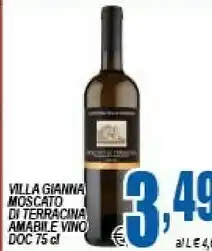 DEM Cantina villa gianna Moscato Di Terracina Amabile Vino 750 Ml offerta