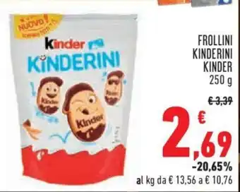 Conad City FROLLINI KINDERINI KINDER 250 g offerta