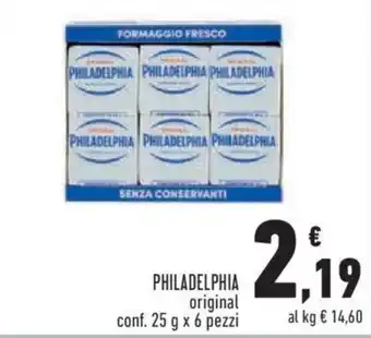 Conad City PHILADELPHIA original conf. 25 g x 6 pezzi offerta