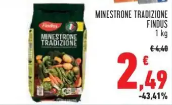 Conad City MINESTRONE TRADIZIONE FINDUS 1 kg offerta
