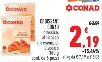 CROISSANT CONAD 360 g conf. da 6 pezzi