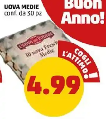 PENNY UOVA MEDIE conf. da 30 pz offerta