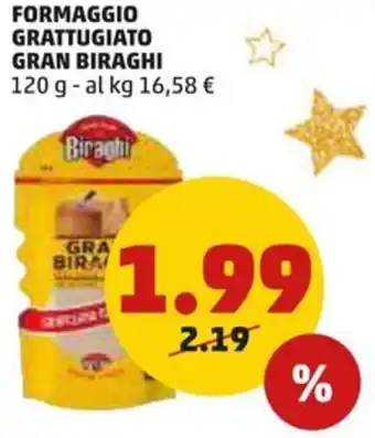 PENNY FORMAGGIO GRATTUGIATO GRAN BIRAGHI 120 g offerta