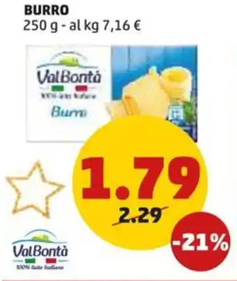 PENNY ValBontà BURRO 250 g offerta