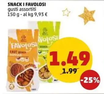 PENNY SNACK I FAVOLOSI gusti assortiti 150 g offerta