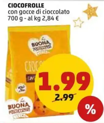 PENNY CIOCOFROLLE con gocce di cioccolato 700 g offerta