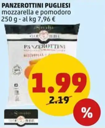 PENNY PANZEROTTINI PUGLIESI mozzarella e pomodoro 250 g offerta