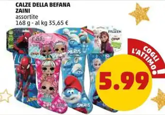 PENNY CALZE DELLA BEFANA ZAINI assortite 168 g offerta