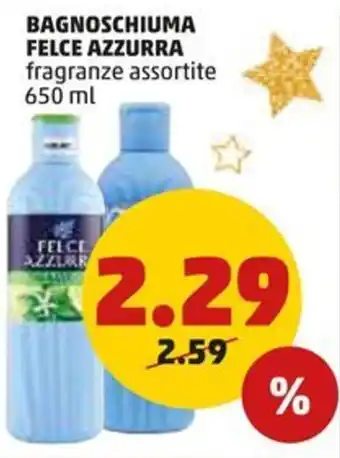 PENNY BAGNOSCHIUMA FELCE AZZURRA fragranze assortite 650 ml offerta