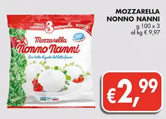 Supermercato Coal MOZZARELLA NONNO NANNI g 100 x 3 offerta