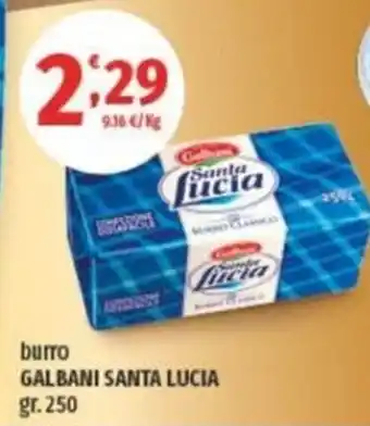 Vivo Supermercati burro GALBANI SANTA LUCIA gr.250 offerta