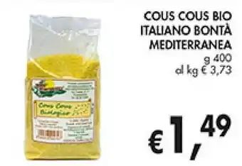Supermercato Coal COUS COUS BIO ITALIANO BONTÀ MEDITERRANEA g 400 offerta