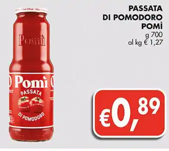 Supermercato Coal PASSATA DI POMODORO POMÌ g 700 offerta