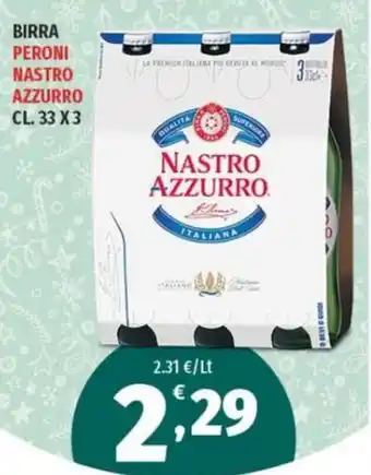 Vivo Supermercati BIRRA PERONI NASTRO AZZURRO CL. 33 X 3 offerta