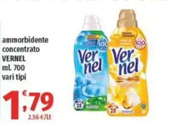 Vivo Supermercati ammorbidente concentrato VERNEL ml. 700 vari tipi offerta