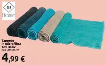 Carrefour Tappeto in microfibra Tex Basic mis 50X80 cm offerta