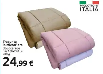 Carrefour Trapunta in microfibra doubleface mis 160x240 cm 200 g offerta