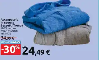 Carrefour Accappatoio in spugna Bassetti Trendy offerta