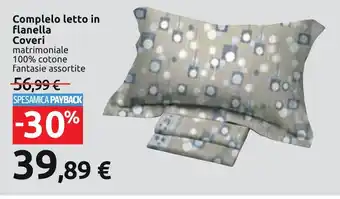 Carrefour Complelo letto in Flanella Coveri offerta