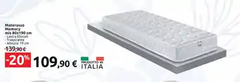 Carrefour Materasso Memory mis 80x190 cm offerta