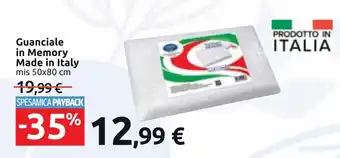 Carrefour Guanciale in Memory Made in Italy mis 50x80 cm offerta