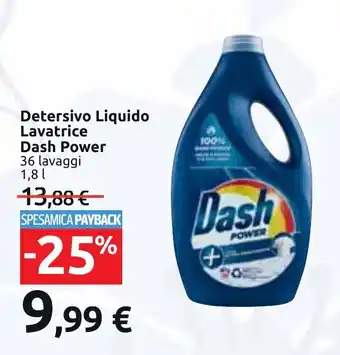 Carrefour Detersivo Liquido Lavatrice Dash Power 36 lavaggi 1,8 l offerta