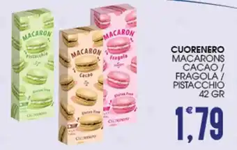 CUORENERO MACARONS CACAO / FRAGOLA / PISTACCHIO 42 GR