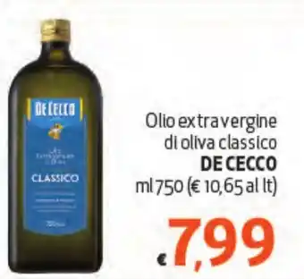 Olio extravergine di oliva classico DE CECCO ml 750