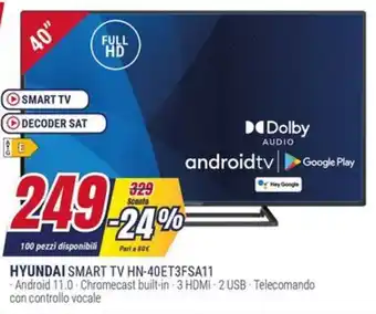 Trony HYUNDAI SMART TV HN-40ET3FSA11 offerta