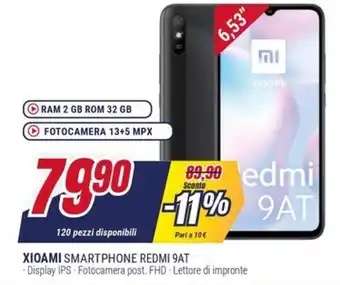 Trony XIOAMI SMARTPHONE REDMI 9AT offerta