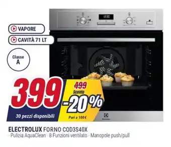 Trony ELECTROLUX FORNO COD3S40X offerta