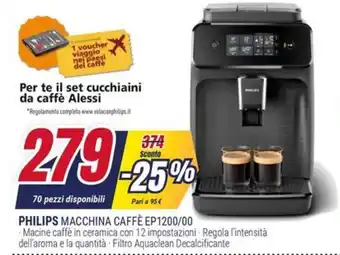 Trony PHILIPS MACCHINA CAFFÈ EP1200/00 offerta