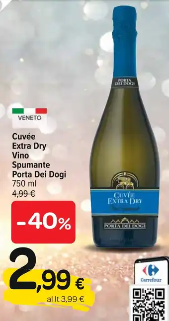 Carrefour Express Cuvée Extra Dry Vino Spumante Porta Dei Dogi 750 ml offerta